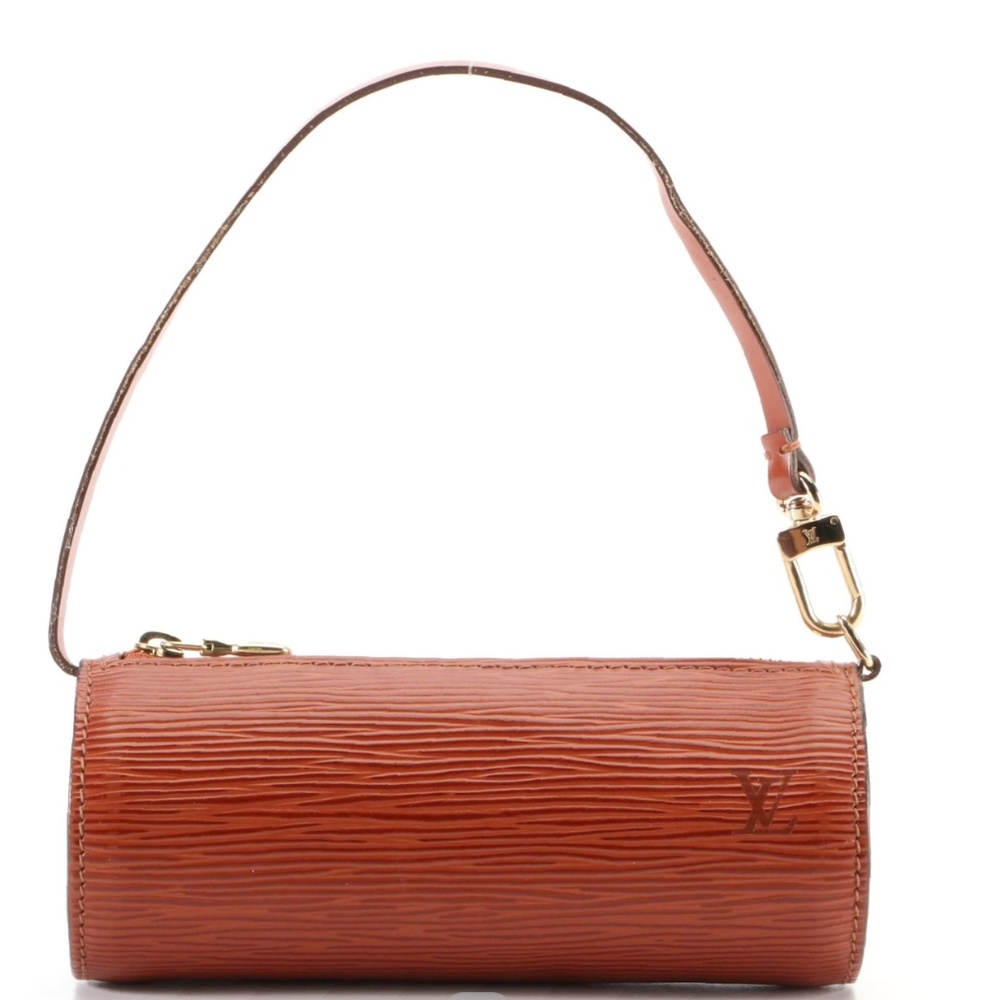 Louis Vuitton Soufflot Trousse Ronde in Kenyan Fawn Epi and Smooth Leather